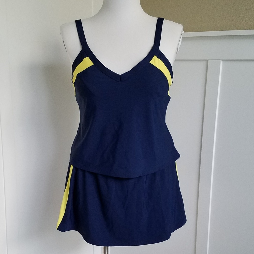 2 PC Tankini Top & Skirtini Bottom